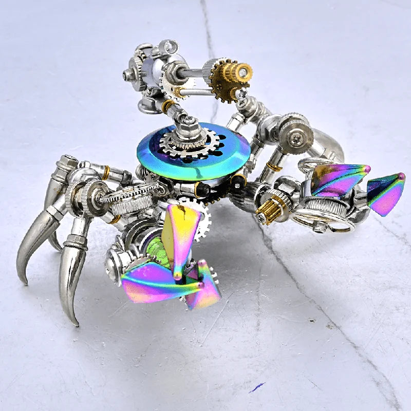 3D Mechanical Metal Crab Puzzle Kit – 280 Pieces DIY Steampunk Model for Adults & Teens – Perfect Ocean-Themed Gift and Desk Decor