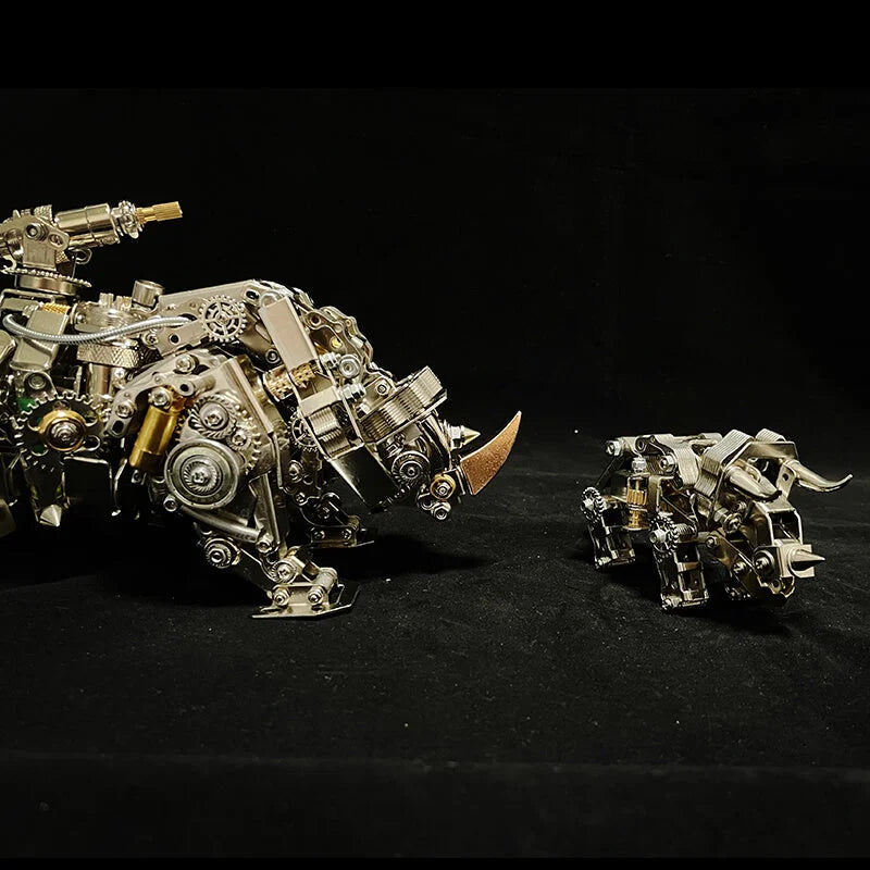 3D metal rhino puzzle