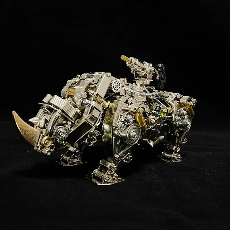 3D metal rhino puzzle