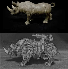 3D metal rhino puzzle