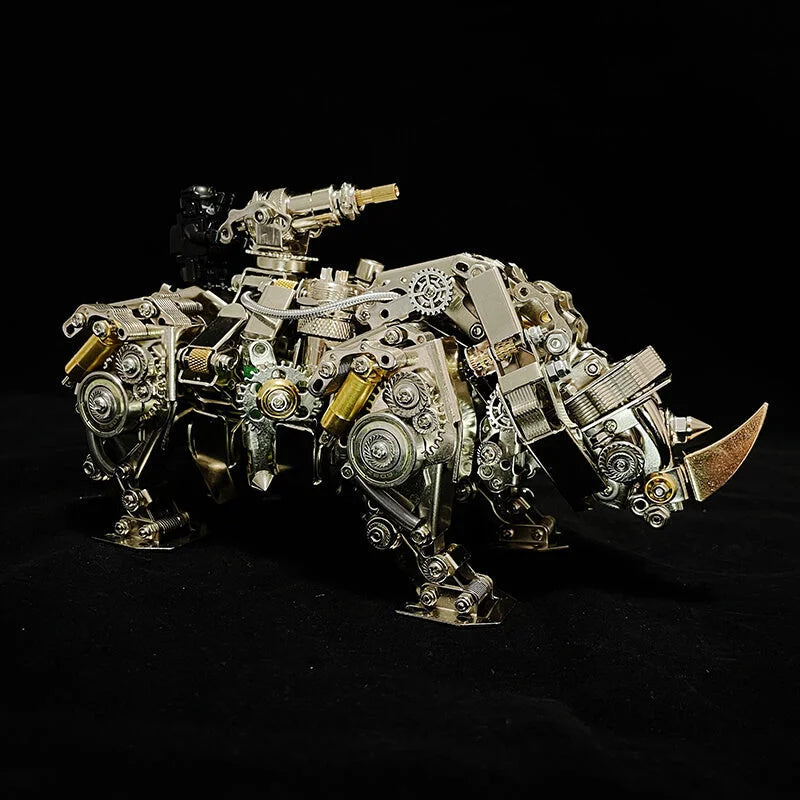 3D metal rhino puzzle