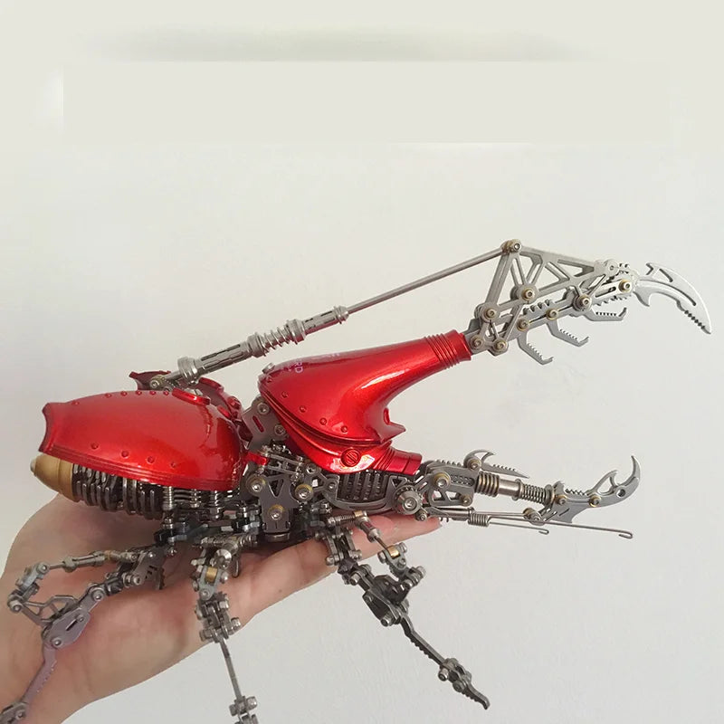 Build Your Own Metallic Marvel: A 3D Steampunk Red Beetle Puzzle