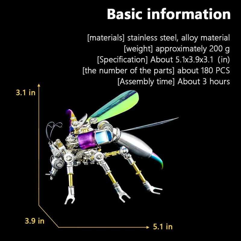 3D metal wasp model