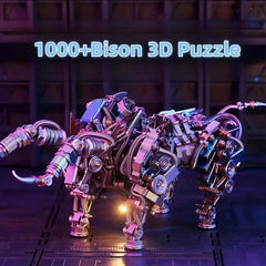 Adult 3D Metal Puzzles - Bison Mechanical Bull Model Kits, Challenging DIY Assembly