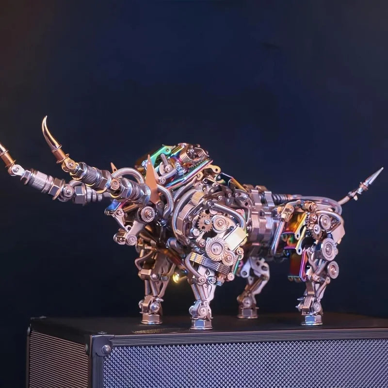 Adult 3D Metal Puzzles - Bison Mechanical Bull Model Kits, Challenging DIY Assembly