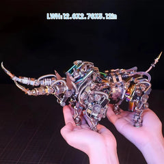 Adult 3D Metal Puzzles - Bison Mechanical Bull Model Kits, Challenging DIY Assembly