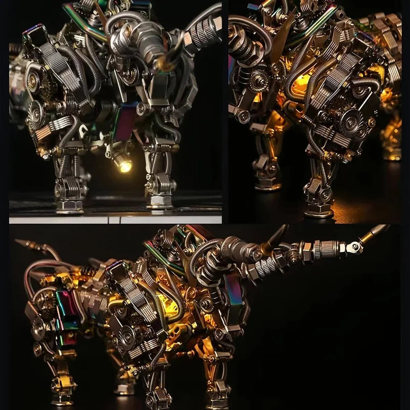 Adult 3D Metal Puzzles - Bison Mechanical Bull Model Kits, Challenging DIY Assembly