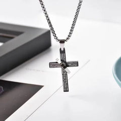 No.9 Free Gift --- Cross Pendant Necklace: Stainless Steel Classic Hip Hop Accessory