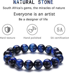 No.11 Free Gift --- Natural 10mm Semi-Precious Gemstone Stretch Bracelet: Meditation & Relaxation