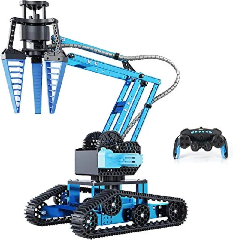 Kit de bras robotique télécommandé à 15 canaux - Bras mécanique en alliage métallique à monter soi-même de 151 pièces pour l'apprentissage STEM, cadeau parfait pour les enfants de 8 ans et plus et les adultes