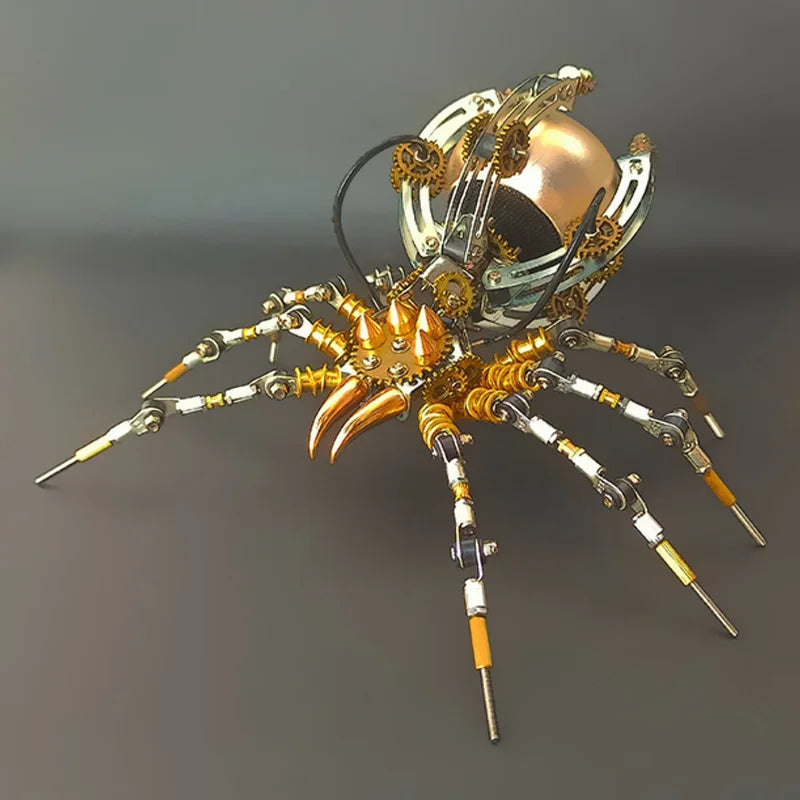 Build Your Own Steampunk Symphony: 512-Piece Mechanical Spider with Bluetooth Speaker