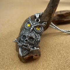 No.5 Free Gift --- Vintage Antique Celtic Owl Pendant Necklace: A Timeless Gift for Men and Women