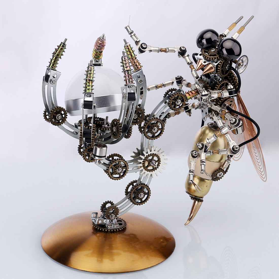 3D Metal Wasp Puzzle Kit for Adults – DIY Assembly with RGB Lamp Desk Ornament