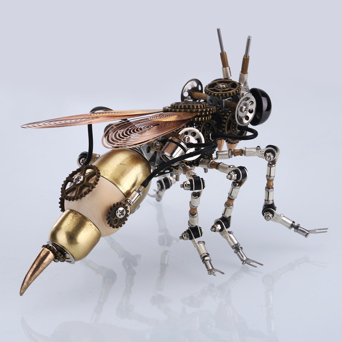 3D Metal Wasp Puzzle Kit for Adults – DIY Assembly with RGB Lamp Desk Ornament