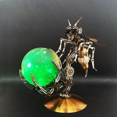 3D Metal Wasp Puzzle Kit for Adults – DIY Assembly with RGB Lamp Desk Ornament