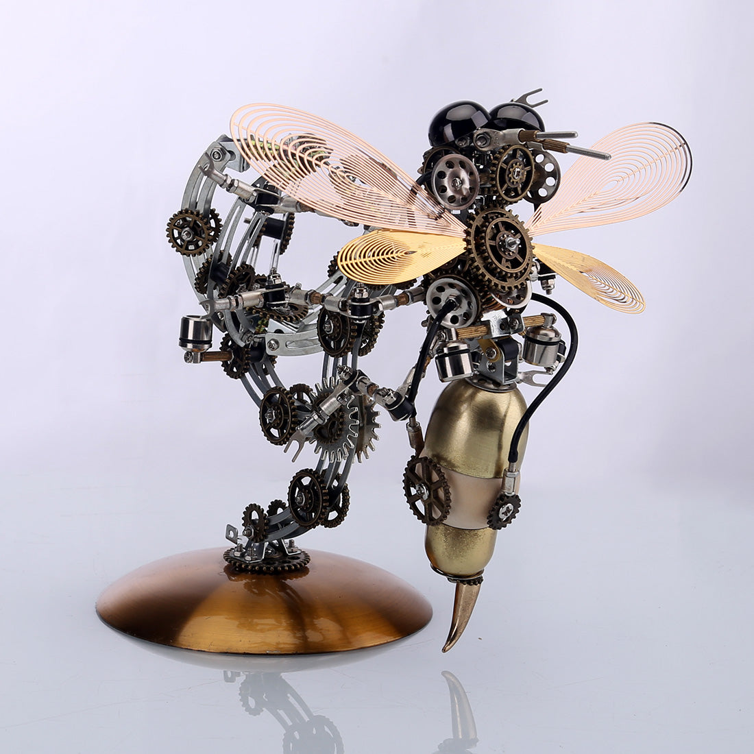 3D Metal Wasp Puzzle Kit for Adults – DIY Assembly with RGB Lamp Desk Ornament